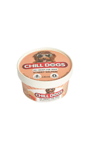 Chill Dogs حلوى آيس كريم على شكل كوب سمك السلمون المرقط للكلاب 130 مل