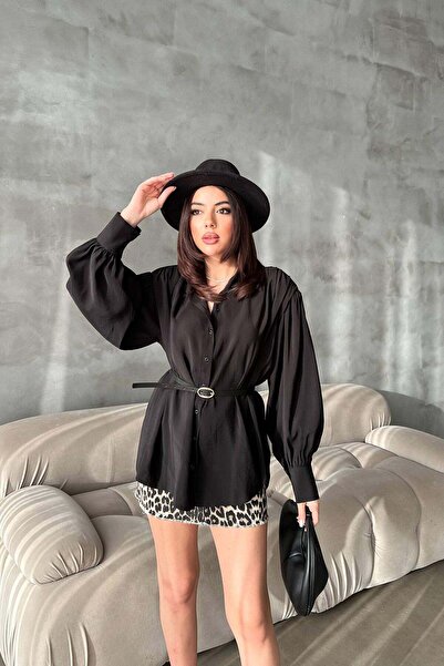 Lady Pixie Modal Shirt with Belt Detail