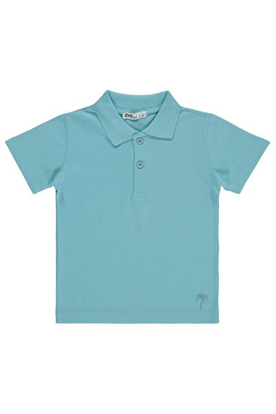Civil Boys Tricou pentru băieți cu guler polo și broderie cu palmieri, pentru...