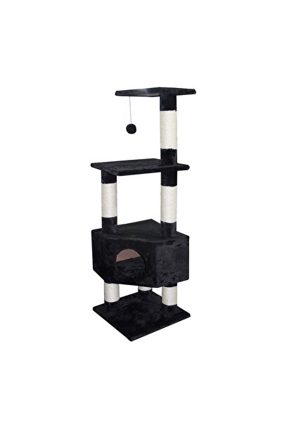 Ebi شجرة قطط كلاسيكية وعمود خدش من لونا، لونا أسود، 135 سم