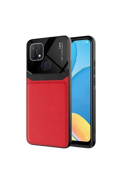 Ceponya غطاء خلفي صلب بتصميم مظهر جلدي لهاتف اوبو A15