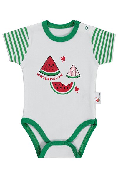 Nova Baby Body cu mânecă scurtă cu parfum de pepene verde, 0-9 luni, cu închi...