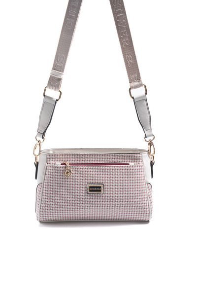 Silver Polo Silver & Polo Sp1273 Women's Crossbody Bag Crow's Feet Plaid Clar...