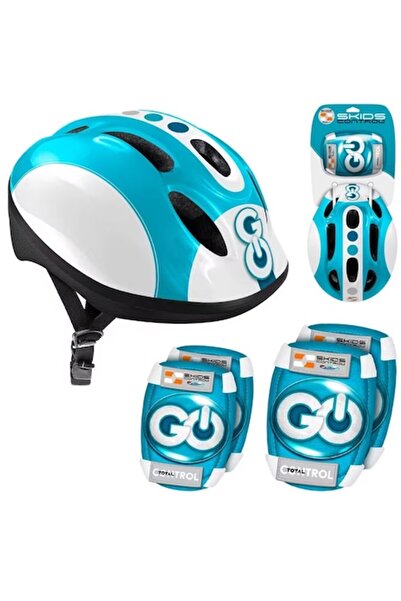 STAMP Σετ προστατευτικού κράνους, επιγονατίδων και επιαγκωνίδων, Σφραγίδα, Ρυ...