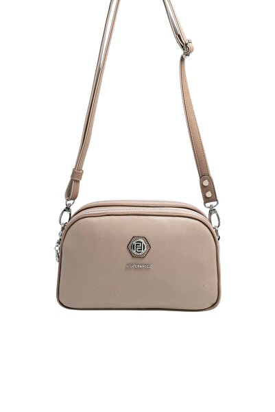 Silver Polo Silver & Polo Sp745 Women's Crossbody Bag Plain Dark Beige-Latte
