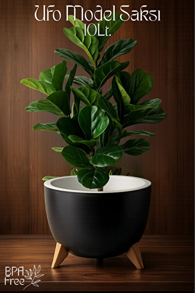 GİNZAMAİSON Ufo Model Saksı - 10Lt. Saksı - Yuvarlak Modern Saksı