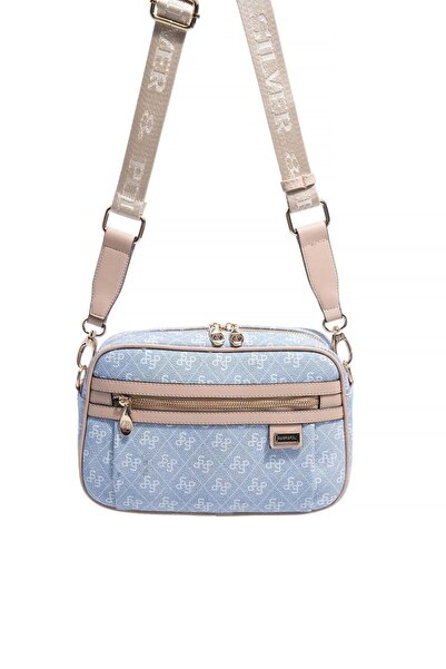 Silver Polo Silver & Polo SP1280 Femei geantă crossbody Monogram Albastru-Nude