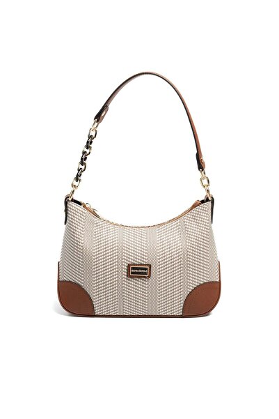 Silver Polo Silver & Polo Sp1277 Women's Shoulder Bag Straw Beige-Tan