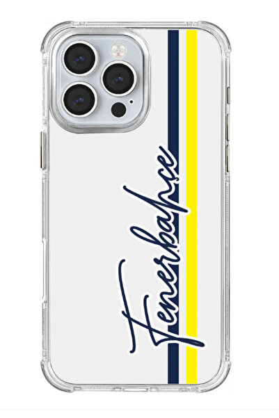 Fenerbahçe حافظة هاتف شفافة باللون الأصفر والأزرق الداكن مكتوبة يدويًا لهاتف ...