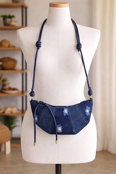 DMG Collection Ripped Jeans Detailed Croissant Model Women's Jacket and Shoul...