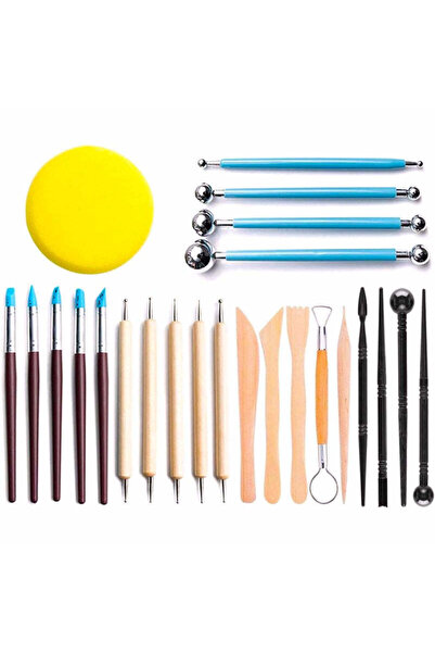 cribeau Set of 24 Clay Modeling and Sculpture Tools, Accessories for Ceramic ...