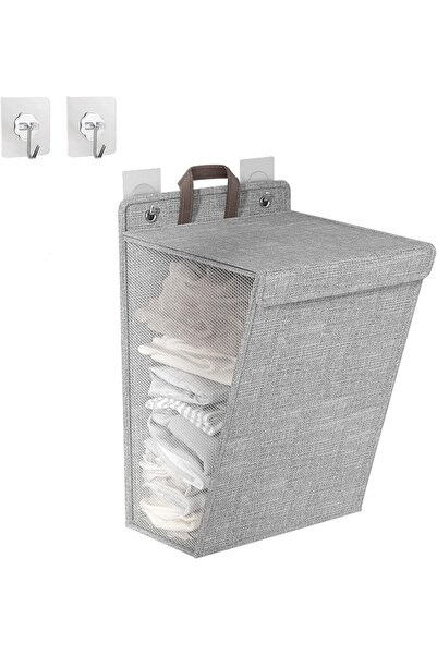 Arabest Collapsible Laundry Hamper with Lid, Portable Clothes Basket, Medium,...