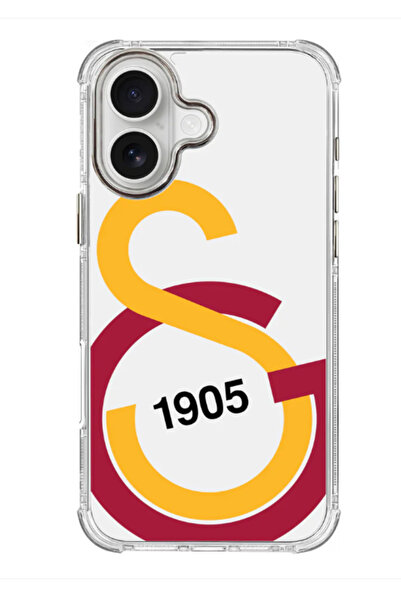 Galatasaray License-Protected iPhone 16 Large Logo Yellow Red Transparent Pho...