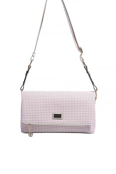 Silver Polo Silver & polo sp1278 women's Crossbody Bag goose foot Plaid burgu...