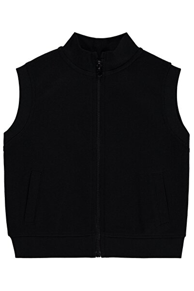 Civil Boys țesătură pichet 2-5 ani vestă - Negru 5-6 ani