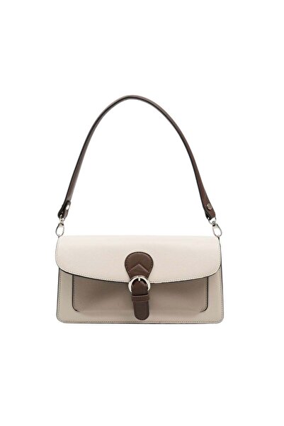 Silver Polo Ασημί & Polo SP1279 Γυναικείο Τσάντα ώμου Απλό Μπεζ-M105Σκούρο Μπ...