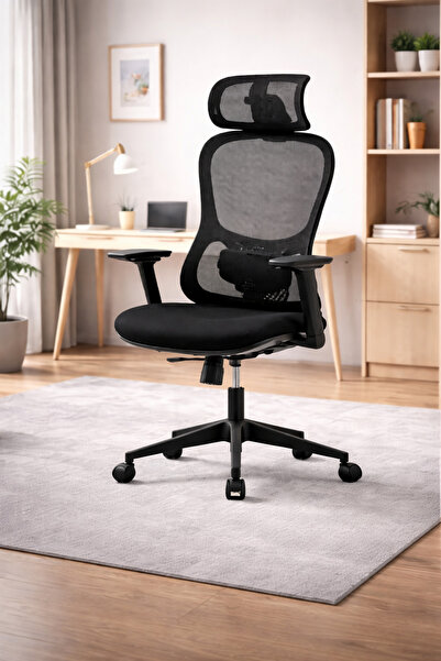 Crestj A comfortable office chair with a modern design, featuring lumbar supp...