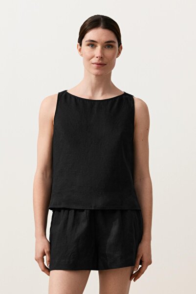 Oysho %100 keten kare Top