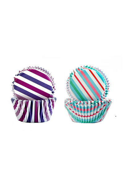 iBiLi Σετ 100 χάρτινων θηκών Rayas για cupcakes, 7,5 εκ., πολύχρωμες