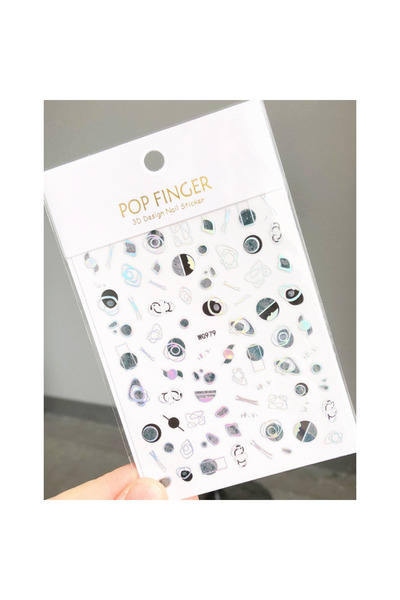 delis Marquise nail stickers, STICKER133, Black