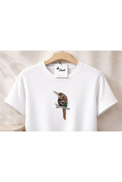 Beymen Hediye Bymen Kadın Tshırt,Taşlı %100 Pamuk Ürün