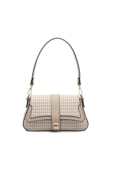 Silver Polo Silver & polo sp1177 women's Shoulder Bag Plaid line square sand ...