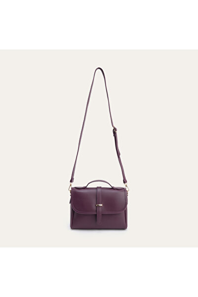 Mudo Leather-Like Buckle Shoulder Bag