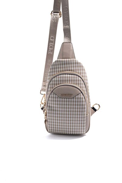 Silver Polo Silver & polo sp959 women's body Bag Plaid line square sand beige...