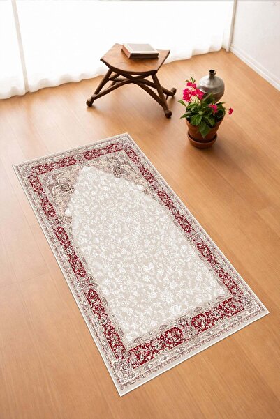 Pelura Halı سجادة صلاة كلاسيكية بنمط محراب طباعة رقمية قطعة حذاء بنعل مانع لل...