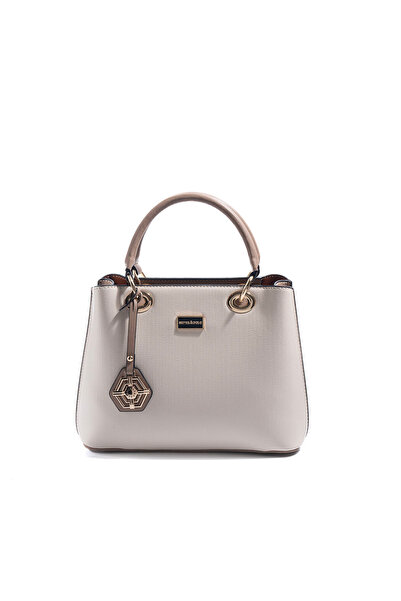 Silver Polo فضي وبولو SP1272 للنساء حقيبة يد بيج-لاتيه عادي