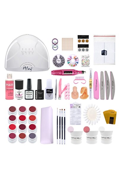 Lila Rossa Σετ τζελ νυχιων Sweet Red NailSchool, με φουρνάκι νυχιών uv led su...