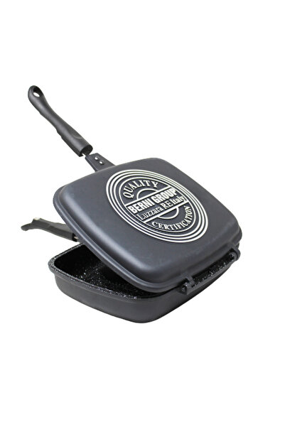 Berni Διπλό τηγάνι σχάρας Group-Sanity Stone, 30x24x7,5 cm, αλουμίνιο, ανθρακί