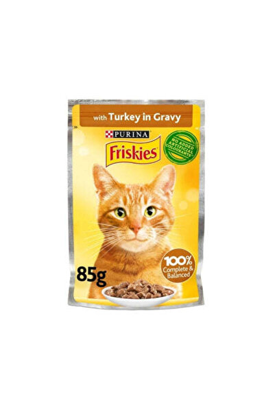 Friskies طعام رطب للقطط البالغة بنكهة الديك الرومي في المرق