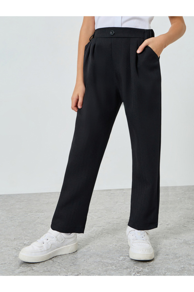 Styli Boys Solid Straight Leg Pants
