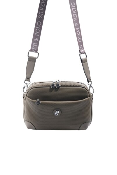 Silver Polo Silver & Polo Sp1094 Women's Crossbody Bag Honeycomb L.Khaki-Y.Green