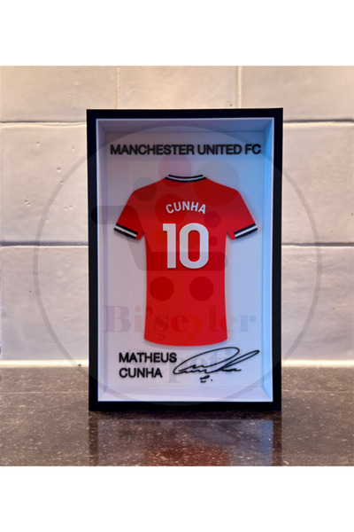 Bi'şeyler Sepeti Matheus Cunha - Manchester United - Forma İmzalı Çerçeve Hed...