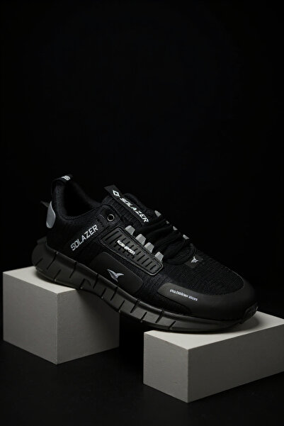 SOLAZER Men's Hafi Sneakers Black-White Sports Shoes