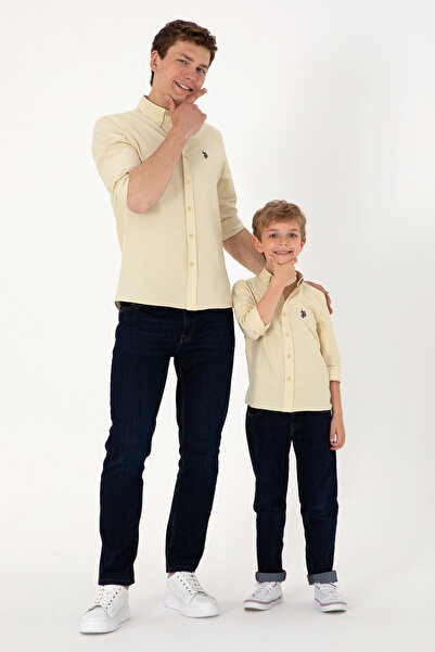 U.S. Polo Assn. Long Sleeve Shirt in Pistachio Green with Embroidered Logo