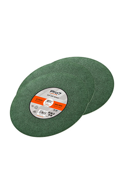 Lawazim Pro7 3-Piece Metal & Steel Cutting Disc 12inch - 300x3mm - 25.4mm Arb...