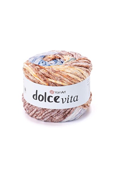 Yarnart Dolce Vita - Knitted Yarn Ebruli̇-3419
