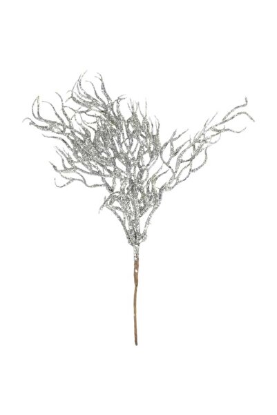 Goliat PIK Z BROKATOWYMI GAŁĄZKAMI 30 CM SREBRNY