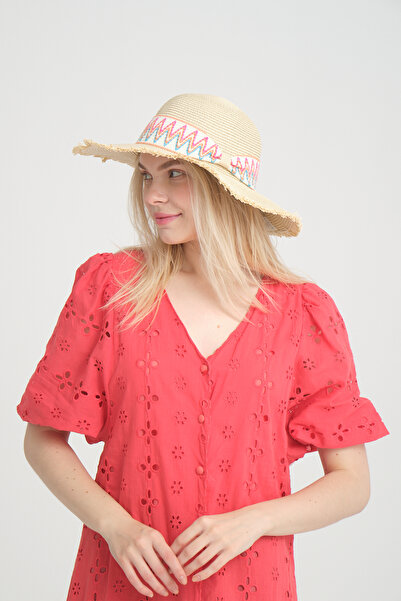 keisy قبعة نسائية واسعة من القش