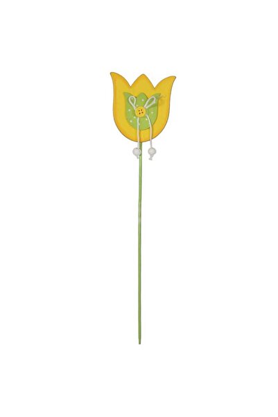 Goliat Lalea galbenă pe stâlp - Decorațiune de grădină, Înălțime 28 cm