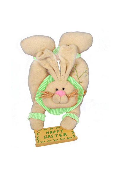 Goliat Zielony Pluszowy Zajączek Wielkanocny z Drewnianą Tabliczką do Zawiesz...
