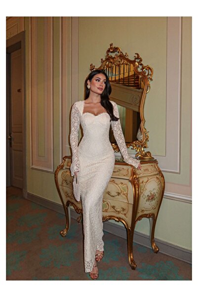 ESRAHELVACI Spanish Sleeve D Lace Dress with Handles