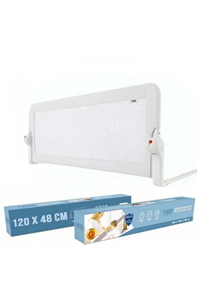 figga ® Children's Bed Protection, 120 x 48.5 cm, Folding Side Barrier, White