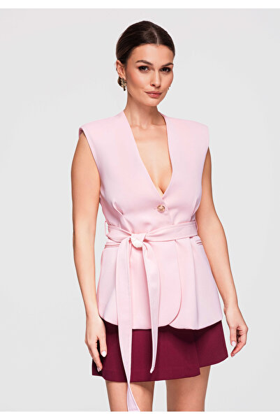 OMBRE Women's Elegant Vest OW-VE-E0001 Pink