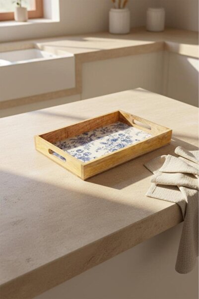 Bambum Gura - Mango Wood Tray Rose Small