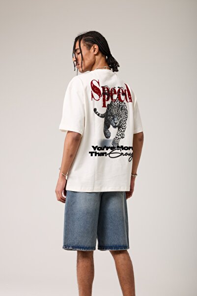 2512 Clothing جاكار مطبوع تي شيرت كبير الحجم