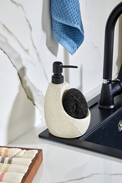 Cooker 650 ml Ceramic Liquid Soap Dispenser with Sponge Holder Ckr3560